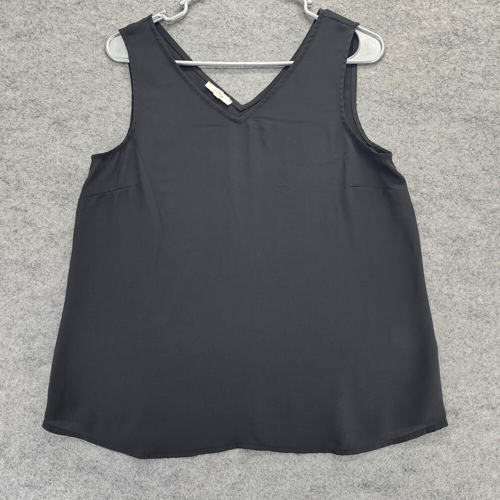 Maurices Shirt Womens Small Black Sleeveless V Neck